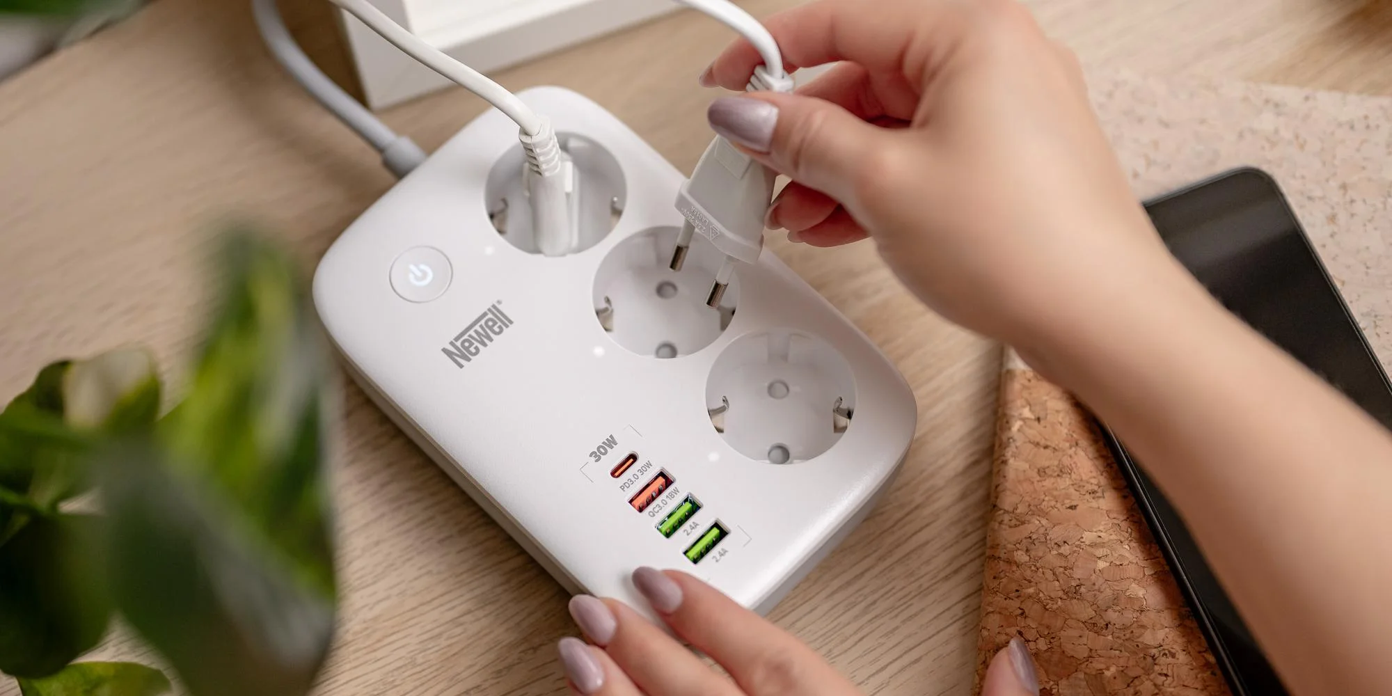 Listwa zasilająca Newell Power Office WiFi PD 30W