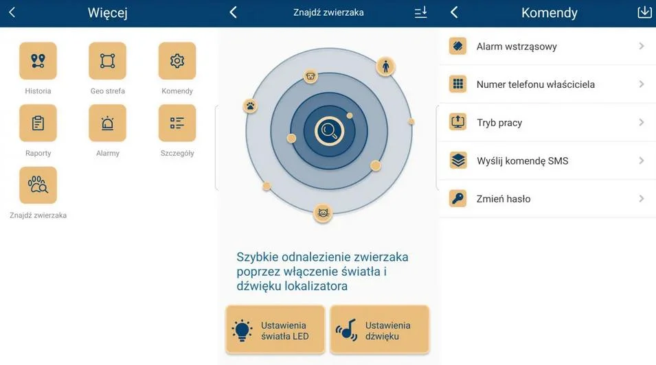 Lokalizator GPS Mking MK032 dla psa/kota Aplikacja