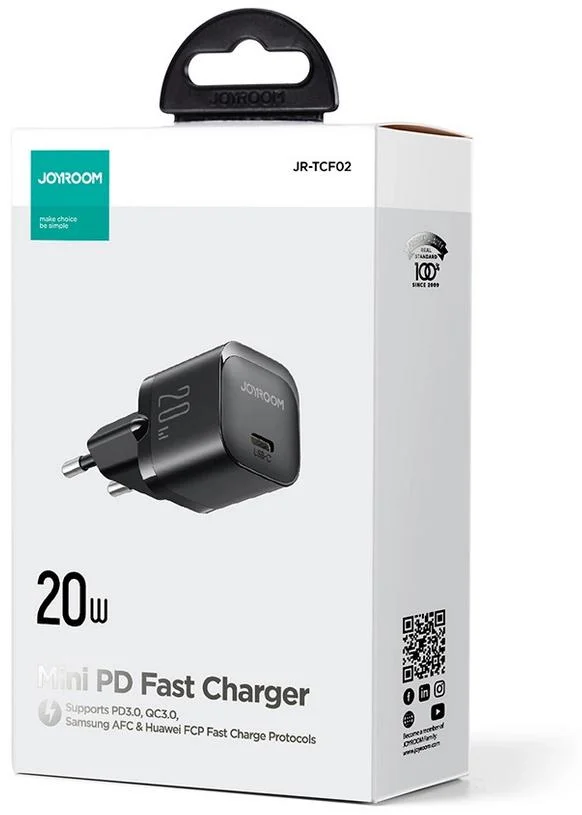 Mini ładowarka sieciowa Joyroom JR-TCF02 20 W PD 3.0 QC 3.0 1x USB-C - specyfikacja i dane: