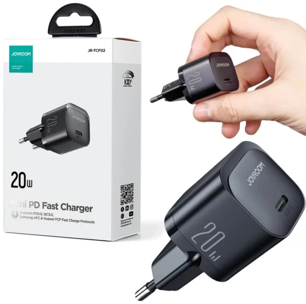 mini adowarka sieciowa joyroom jr tcf02 20w pd 30 qc 30 1x u 663c92b858944df18c51cf7461f06f2b