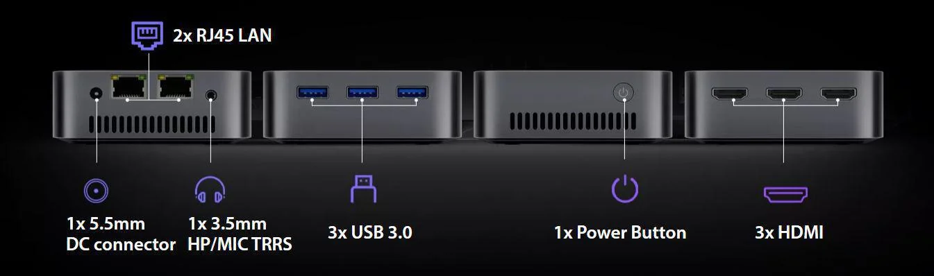 Mini PC Blackview MP80 N97 16GB 1TB-SSD W11Pro czarny