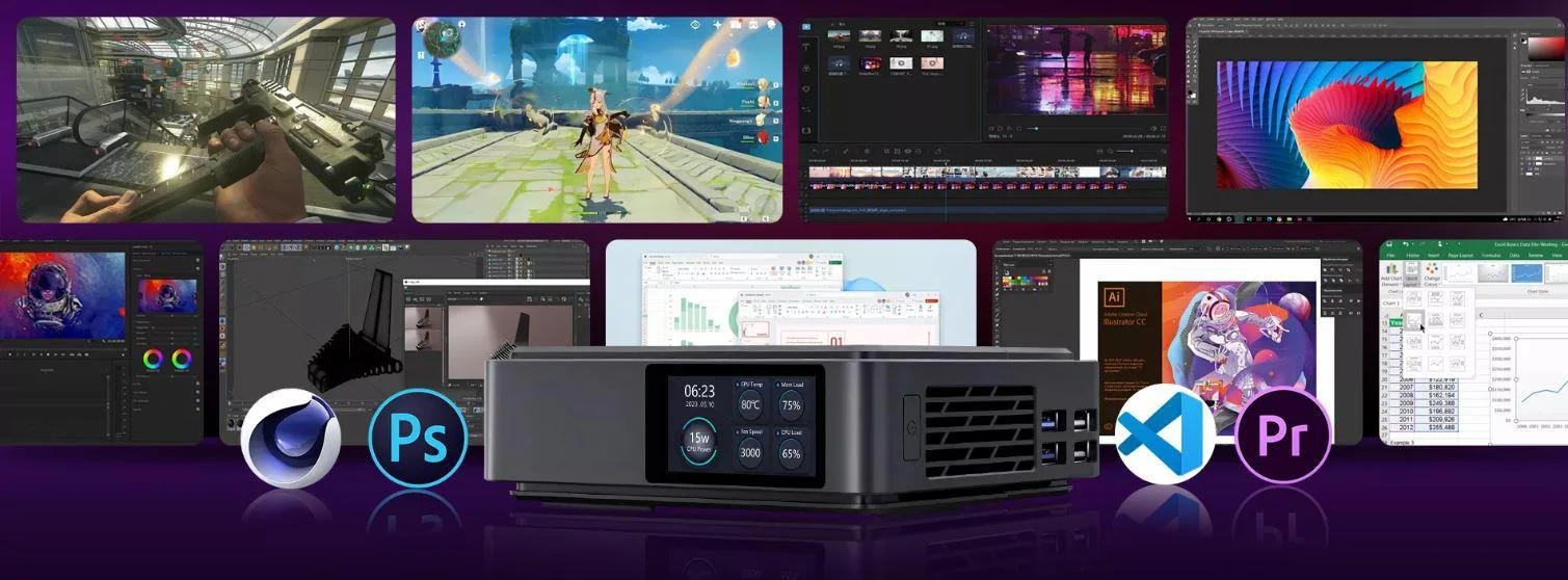 Mini PC Blackview MP90 N97/16GB/SSD-512GB/Win 11 Pro czarny