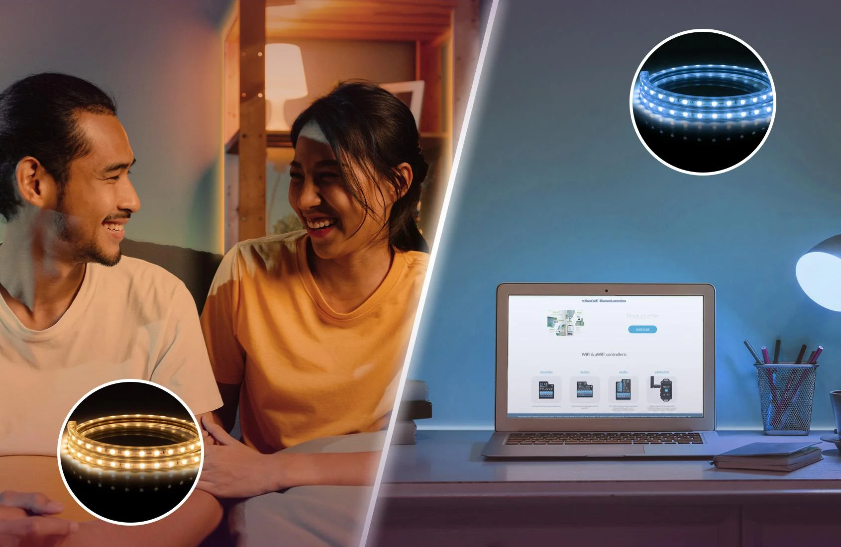 Steruj taśmami LED RGB, RGBW oraz RGBCCT z pomocą sterownika BleBox wLightBox v3 i odkryj ich pełnię możliwości!