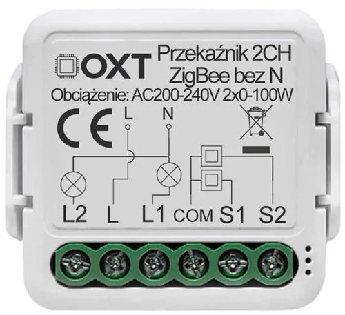 modu oxt mini przekaznik 2 obw bez n zigbee tuya t272 11b7cca2945d43f9ae1bfd4a1ff062c8