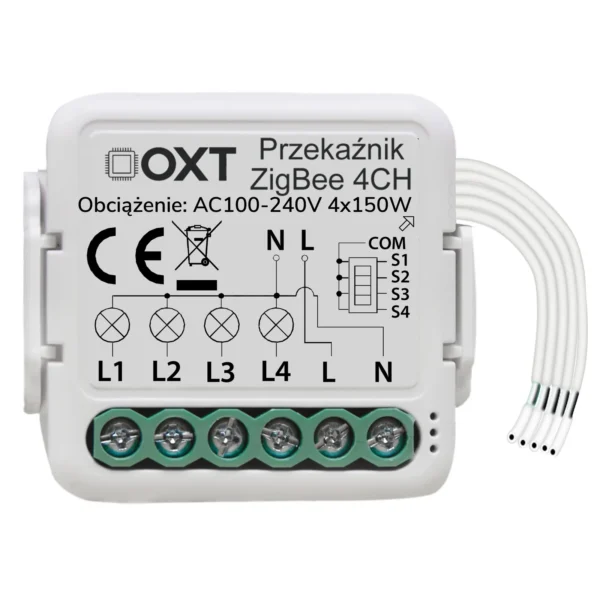 modu oxt mini przekaznik 4 obwody zigbee tuya 3b9d5e19cd664896930974f78a04f0ae