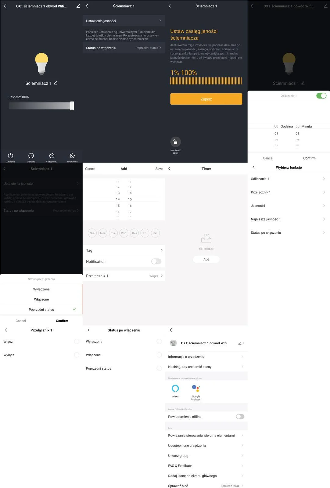 Najważniejsze cechy – Moduł OXT mini ściemniacz 1 obwód WiFi TUYA T225