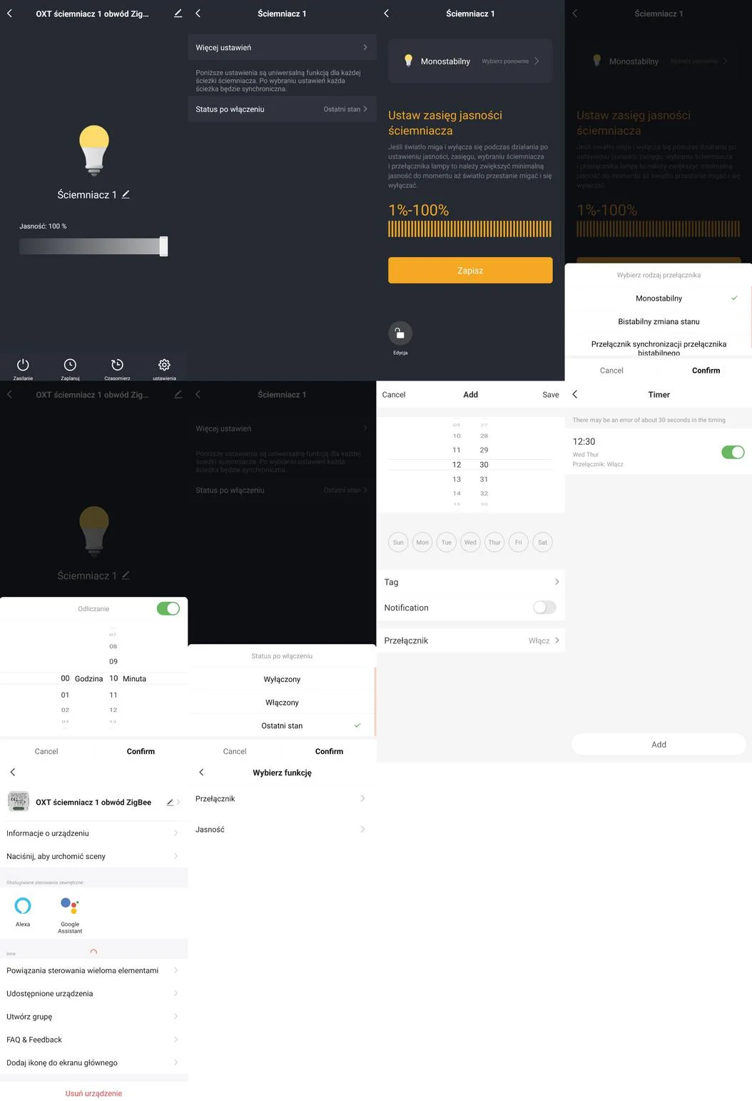 Najważniejsze cechy – Moduł OXT mini ściemniacz 1 obwód ZigBee TUYA T265