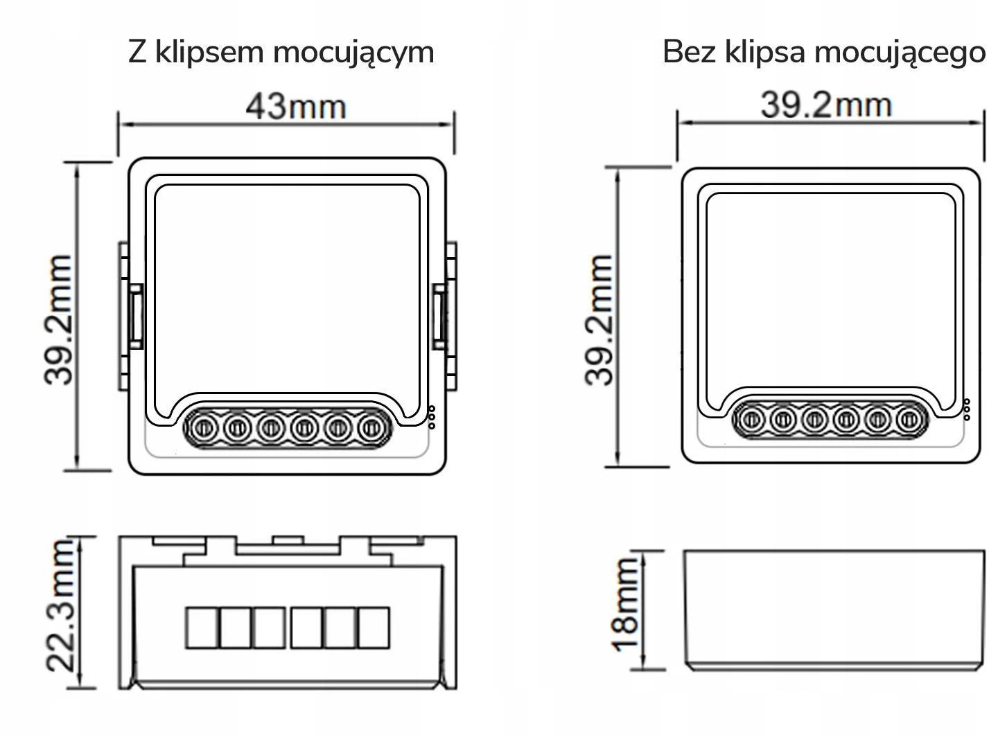 Korzyści – OXT mini ściemniacz 2 obwody WiFi TUYA SWT25