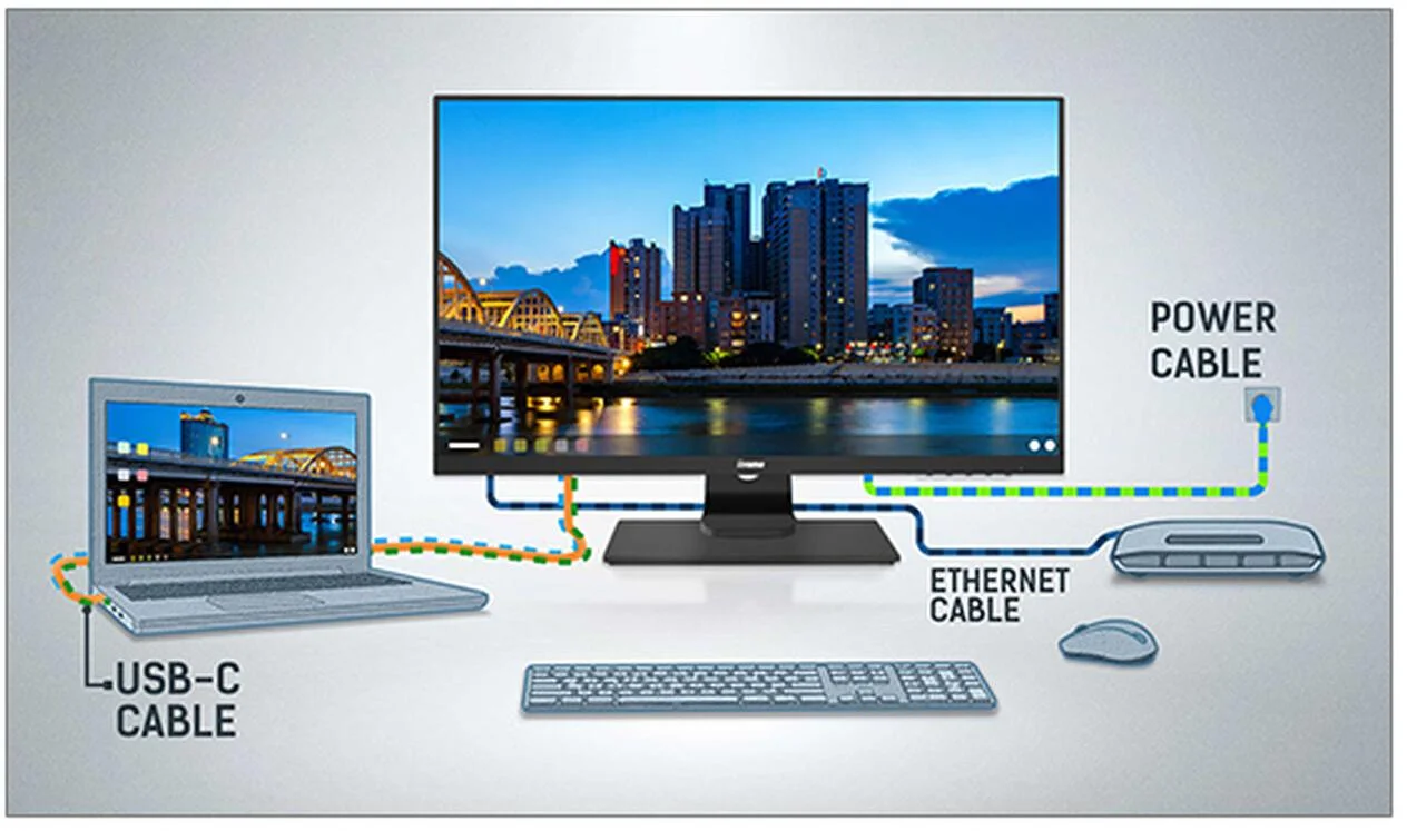 Monitor LED IIYAMA XCB3494WQSN-B5 34" ze stacją dokującą USB-C Dock