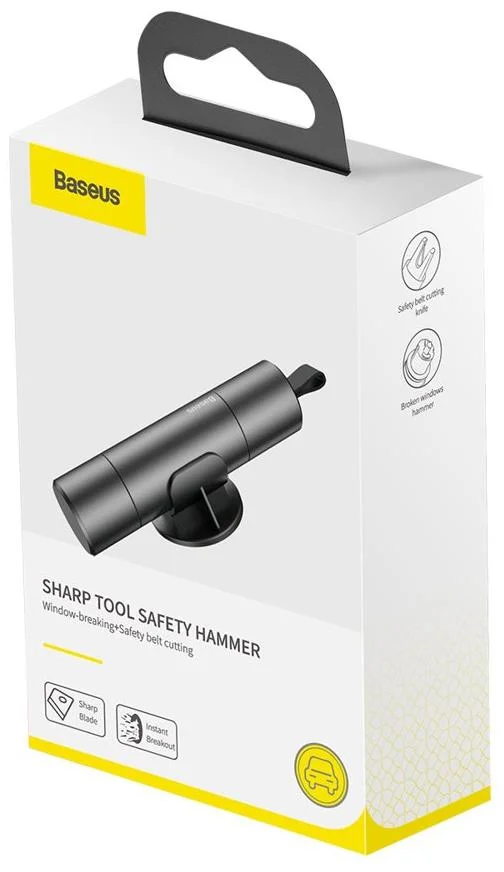 Młotek bezpieczeństwa do szyb + nóż życia do pasów Baseus Sharp Tool 2w1 CRSFH-0G – specyfikacja techniczna i dane produktu: