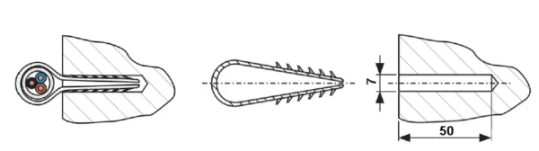 murowy trzymak kabla okragego fi 6 do 10mm 50szt e12ee3d29a074fbf9b06451218aa36be