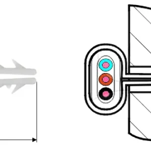 murowy trzymak kabla paskiego 45 x 11mm 100szt d42f524f949d4e0782a24afcd7ad5644