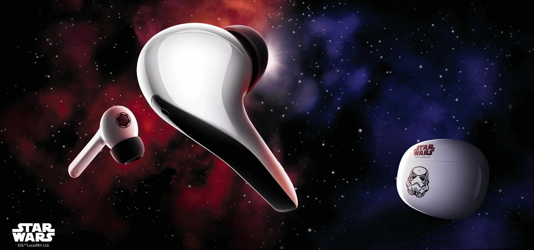 Słuchawki bezprzewodowe Xiaomi Buds 3 Star Wars™ Edition Stormtrooper - niezwykle długi czas pracy na baterii