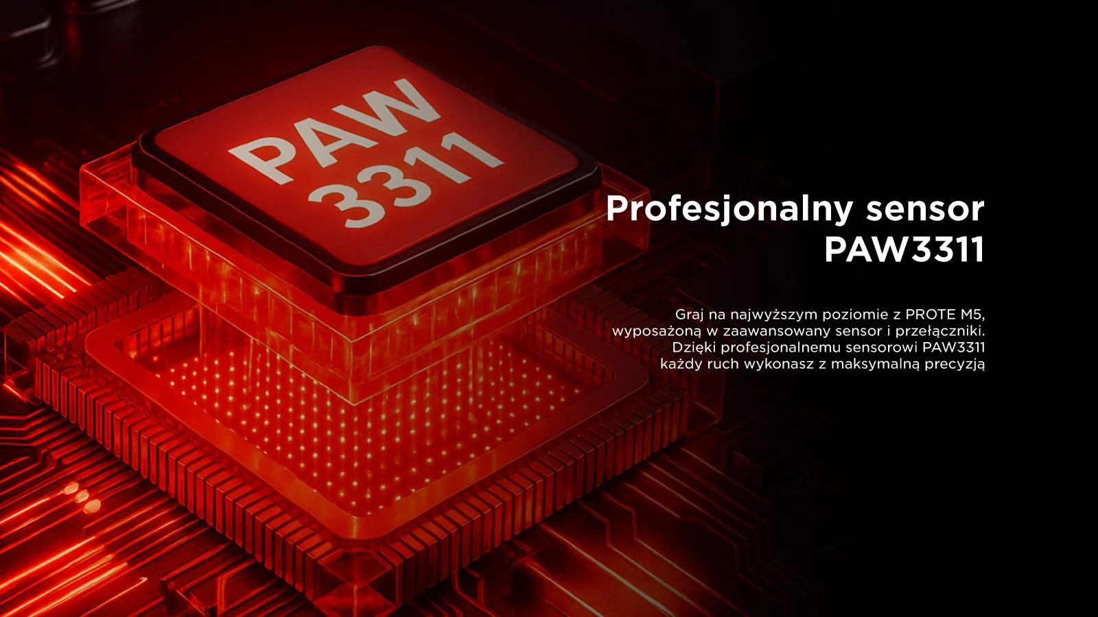 Mysz bezprzewodowa Rampage Prote M5 24000 DPI RGB LED 1K Hz czarna