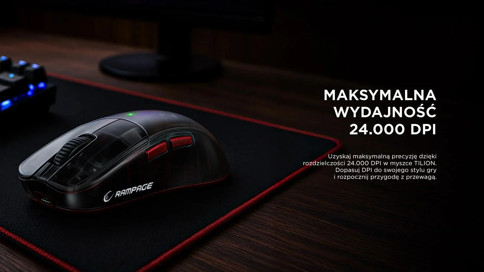 Mysz bezprzewodowa Rampage TILION Czarna