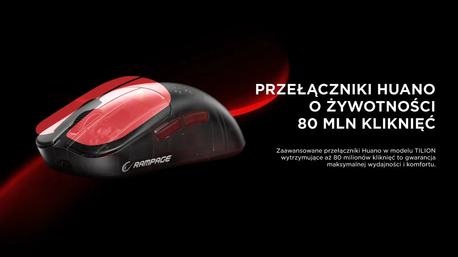 Mysz bezprzewodowa Rampage TILION Czarna