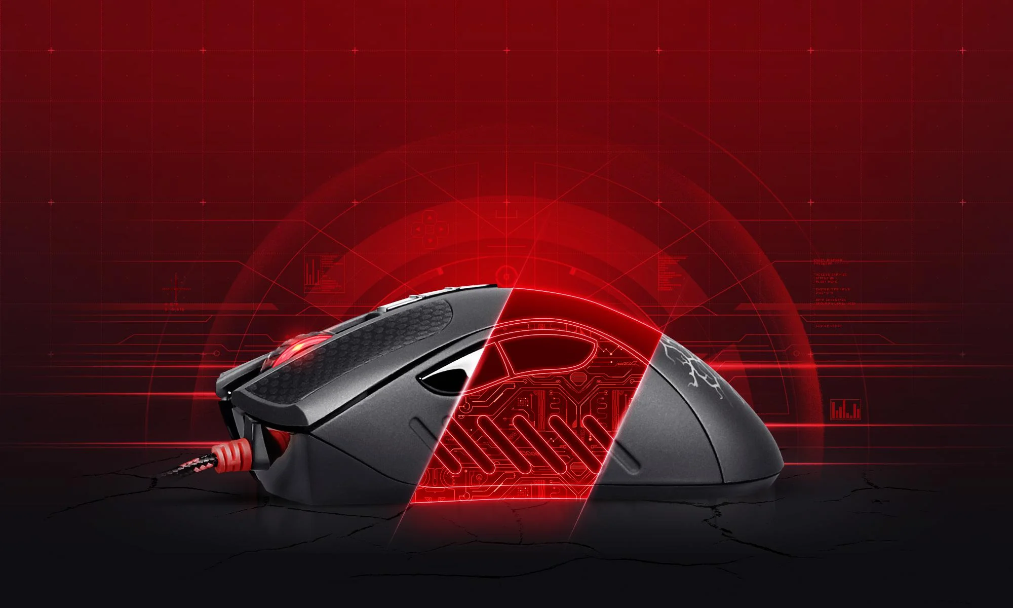 A4Tech Bloody Blazing A90 - mysz gamingowa z sensorem AVAGO A3050, metalowymi ślizgaczami i regulacją DPI