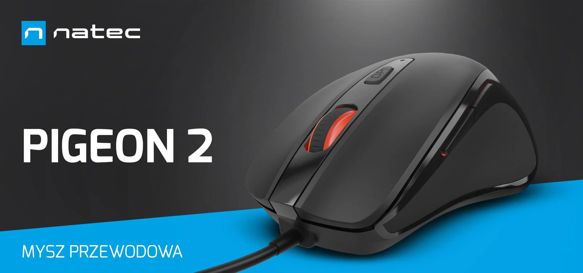 Mysz przewodowa Natec Pigeon 2 4000DPI czarny 