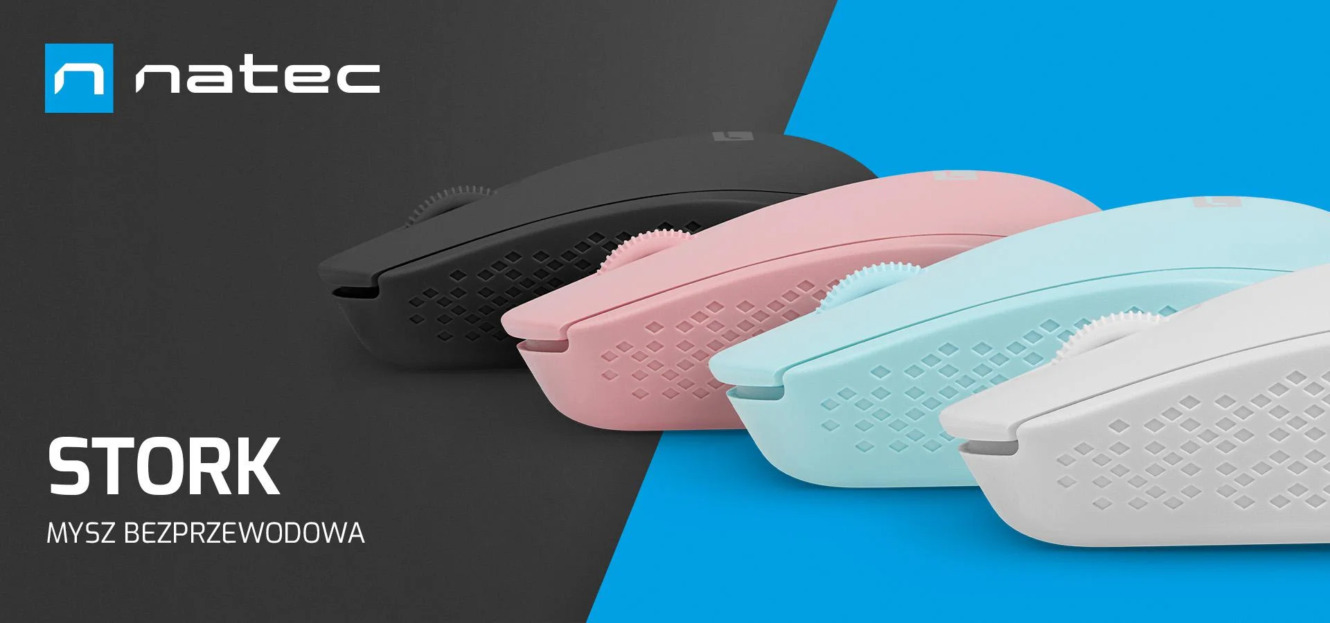MYSZ NATEC STORK BEZPRZEWODOWA 1600DPI CZARNA OPTYCZNA USB