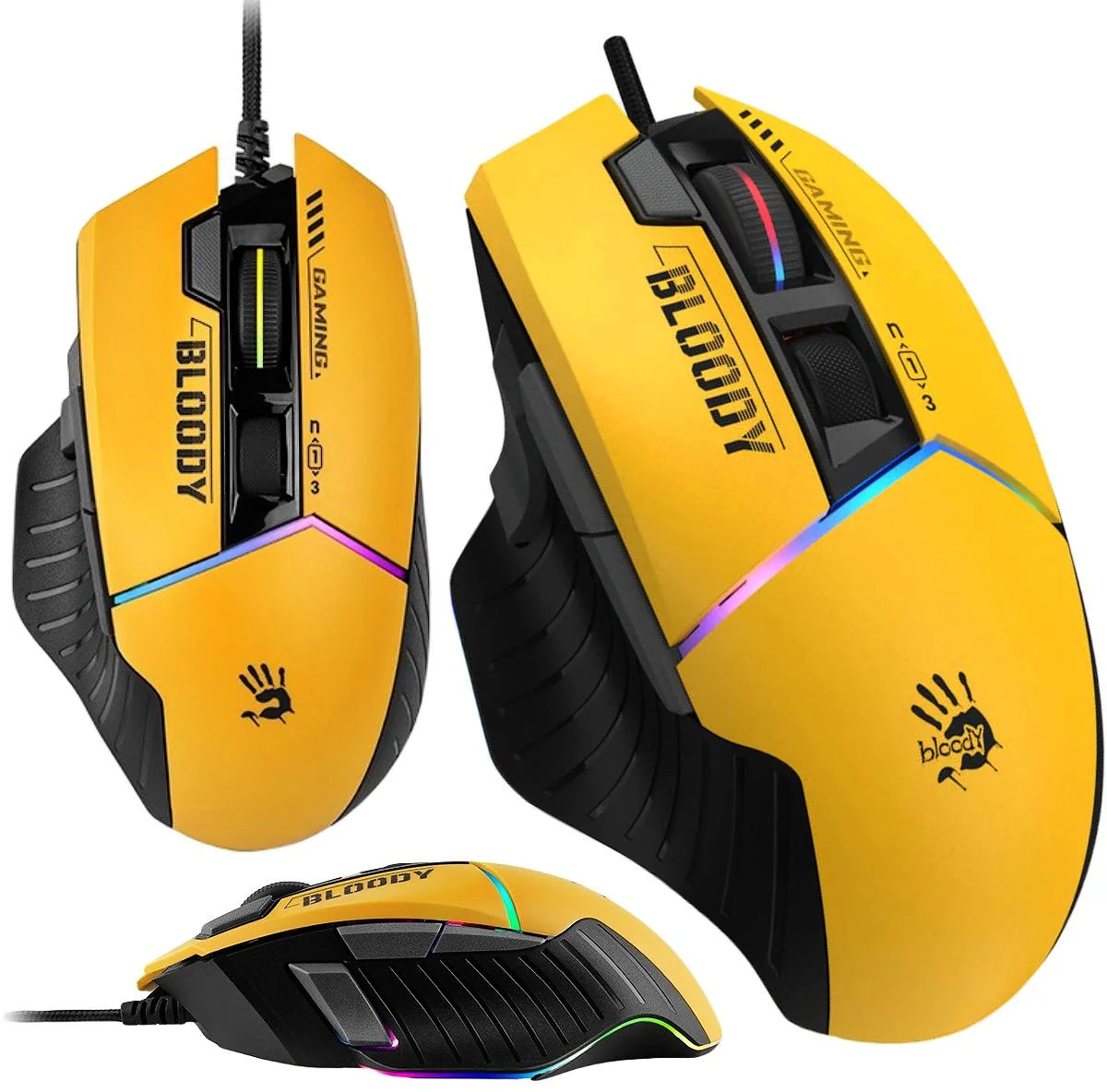 Mysz gamingowa A4Tech Bloody W95 Max USB Sports Lime - najważniejsze cechy: