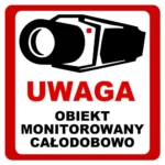 naklejka obiekt monitorowany 20x20 6039 48b6cf2e11144c07abcb4b4dc2a5c4b8