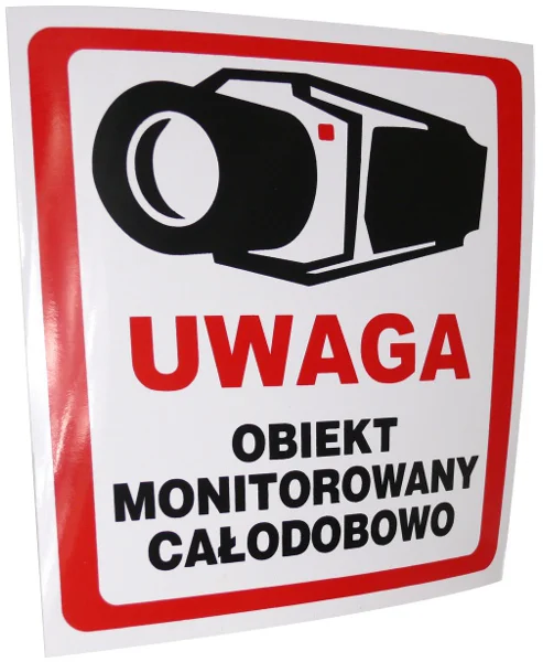 naklejka obiekt monitorowany 20x20 6039 6ffb6b30c85e4d42ac2f7dc9a7aa1ea0