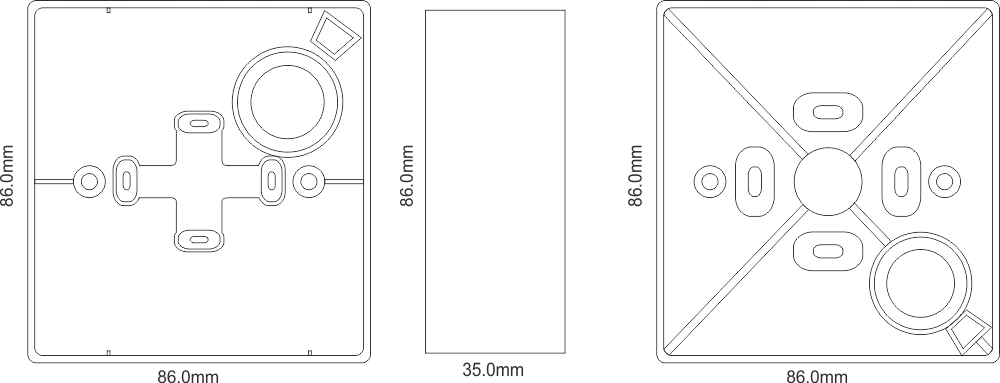 Obudowa BK-2 SCOT do montażu natynkowego przycisków SCOT BT-2, BT-2D, BT-2N