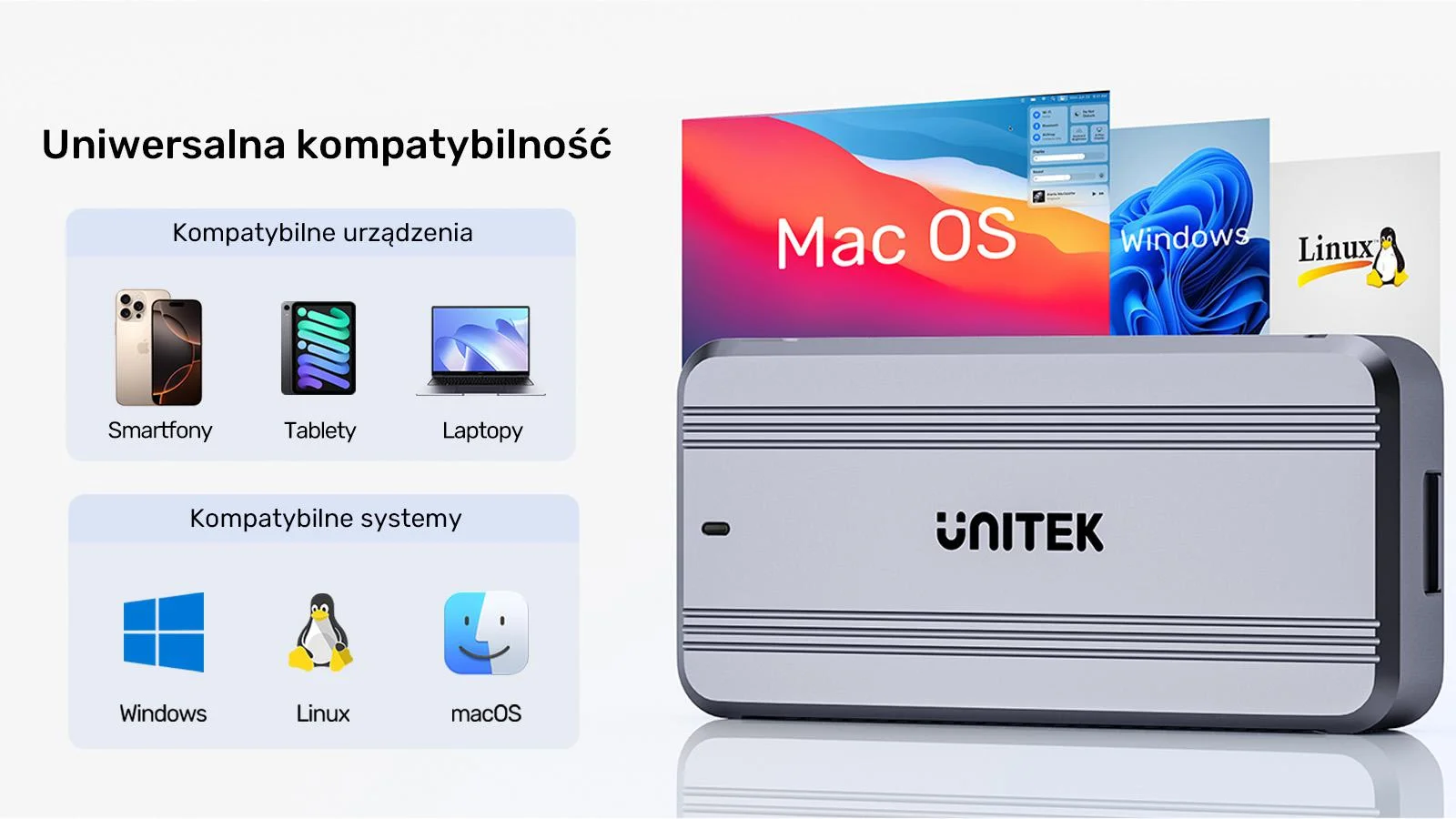 Obudowa dysku Unitek Aktywnie chłodzona obudowa M2 NvMe SSD USB4 40Gbps