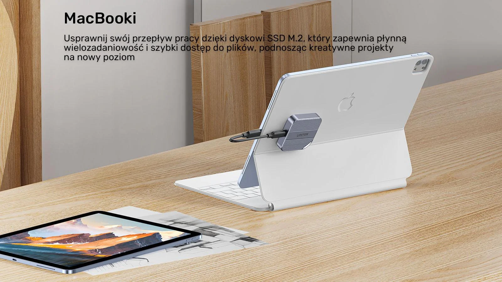 Obudowa dysku Unitek magnetyczna SolidForce Reefer USB-C do M.2 SSD (NVMe/SATA)