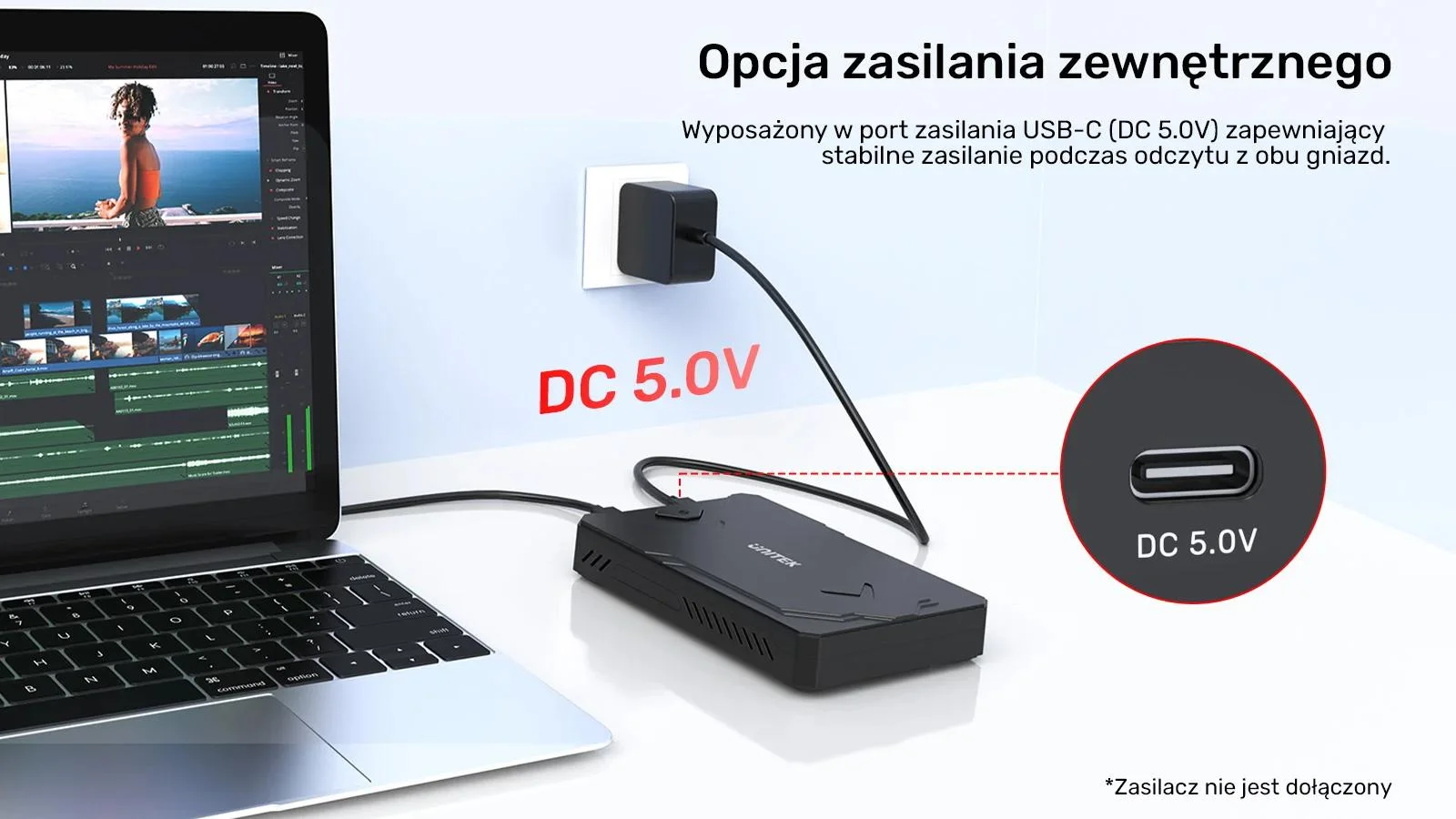 Obudowa dysku Unitek SSD M.2 NVMe i SATA 10Gbps USB