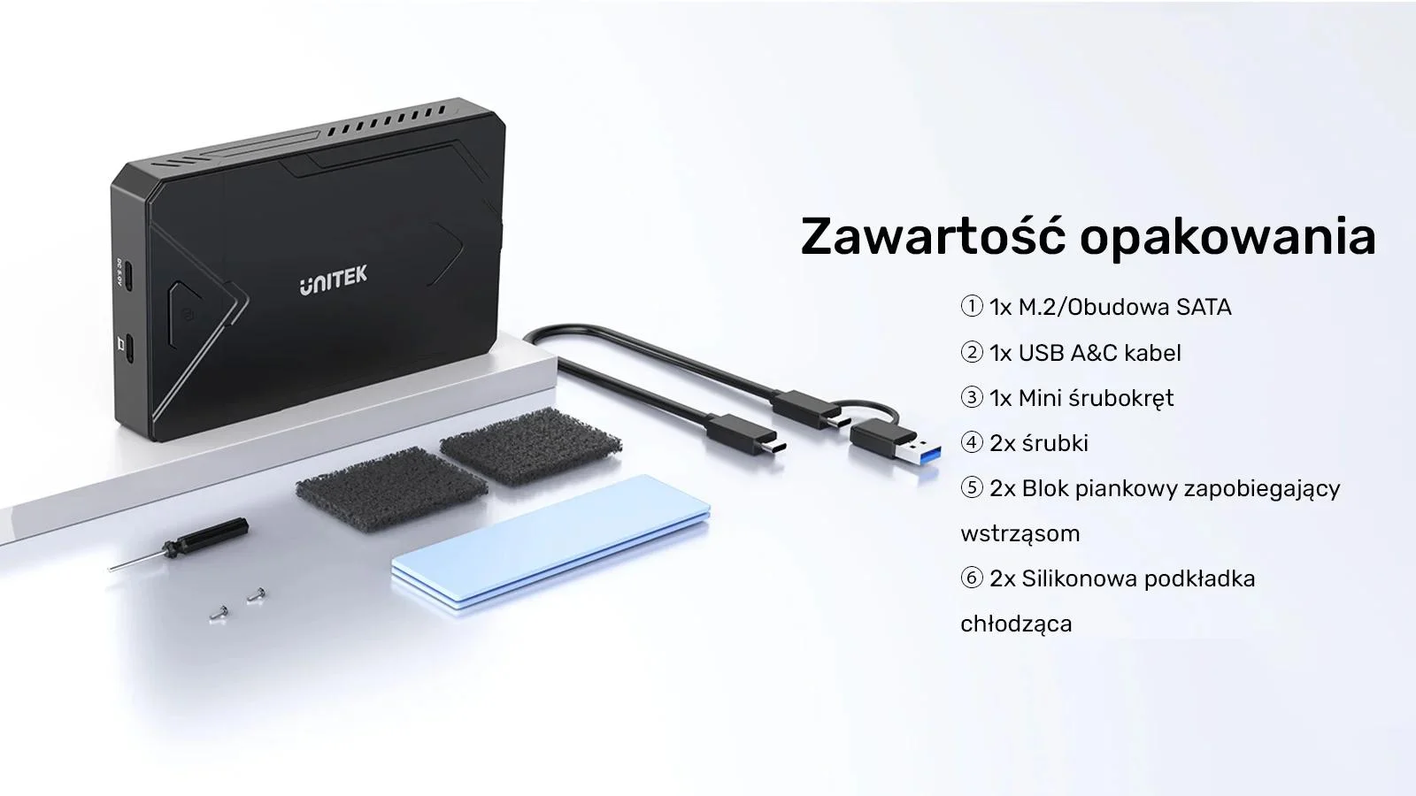 Obudowa dysku Unitek SSD M.2 NVMe i SATA 10Gbps USB