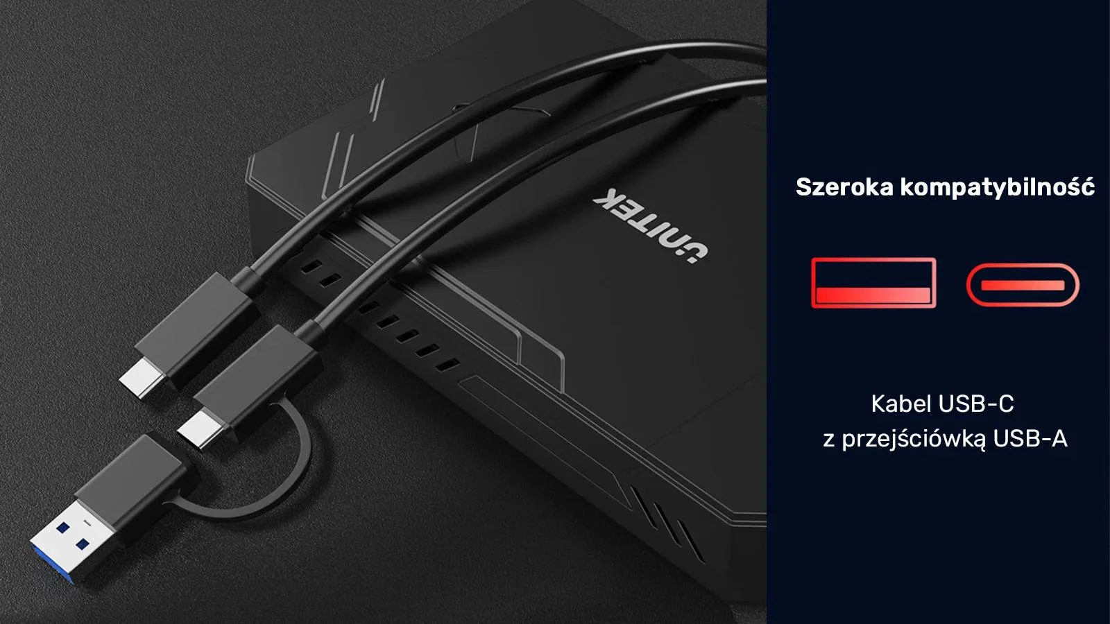 Obudowa dysku Unitek SSD M.2 NVMe i SATA 10Gbps USB