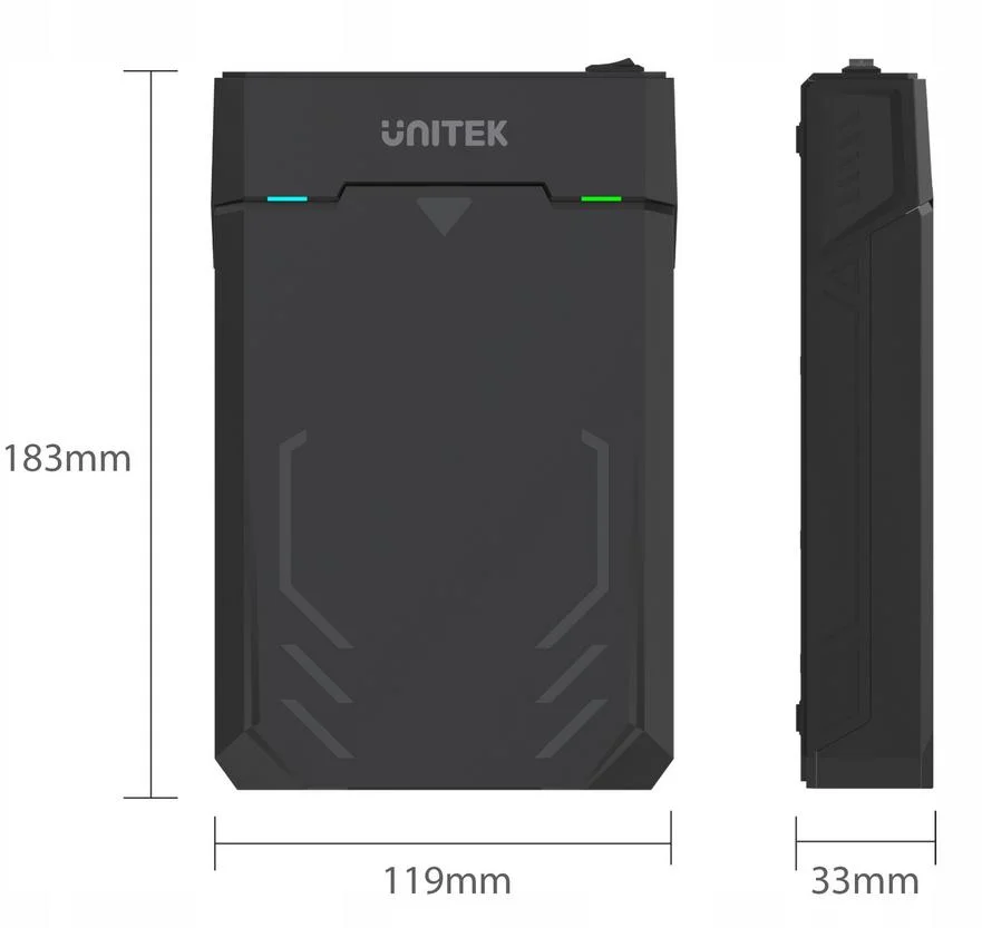 Unitek Y-3035 obudowa USB 3.1 do HDD 2,5", 3,5" SATA UASP - specyfikacja i dane: