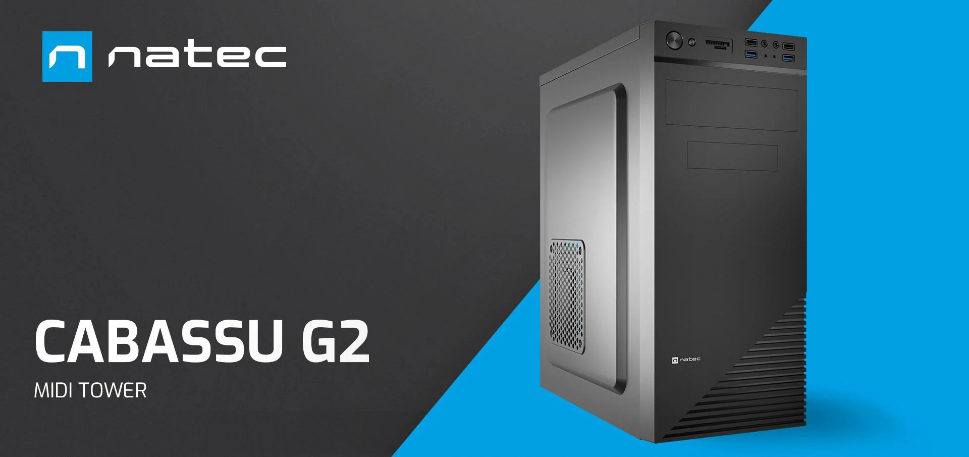 OBUDOWA NATEC CABASSU G2 MIDI TOWER CZARNA