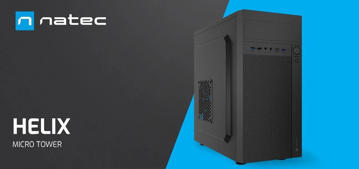 OBUDOWA NATEC HELIX USB C MATX MINI TOWER CZARNA