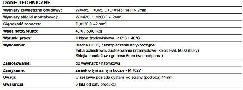 OBUDOWA UNIWERSALNA METALOWA Pulsar AWO654