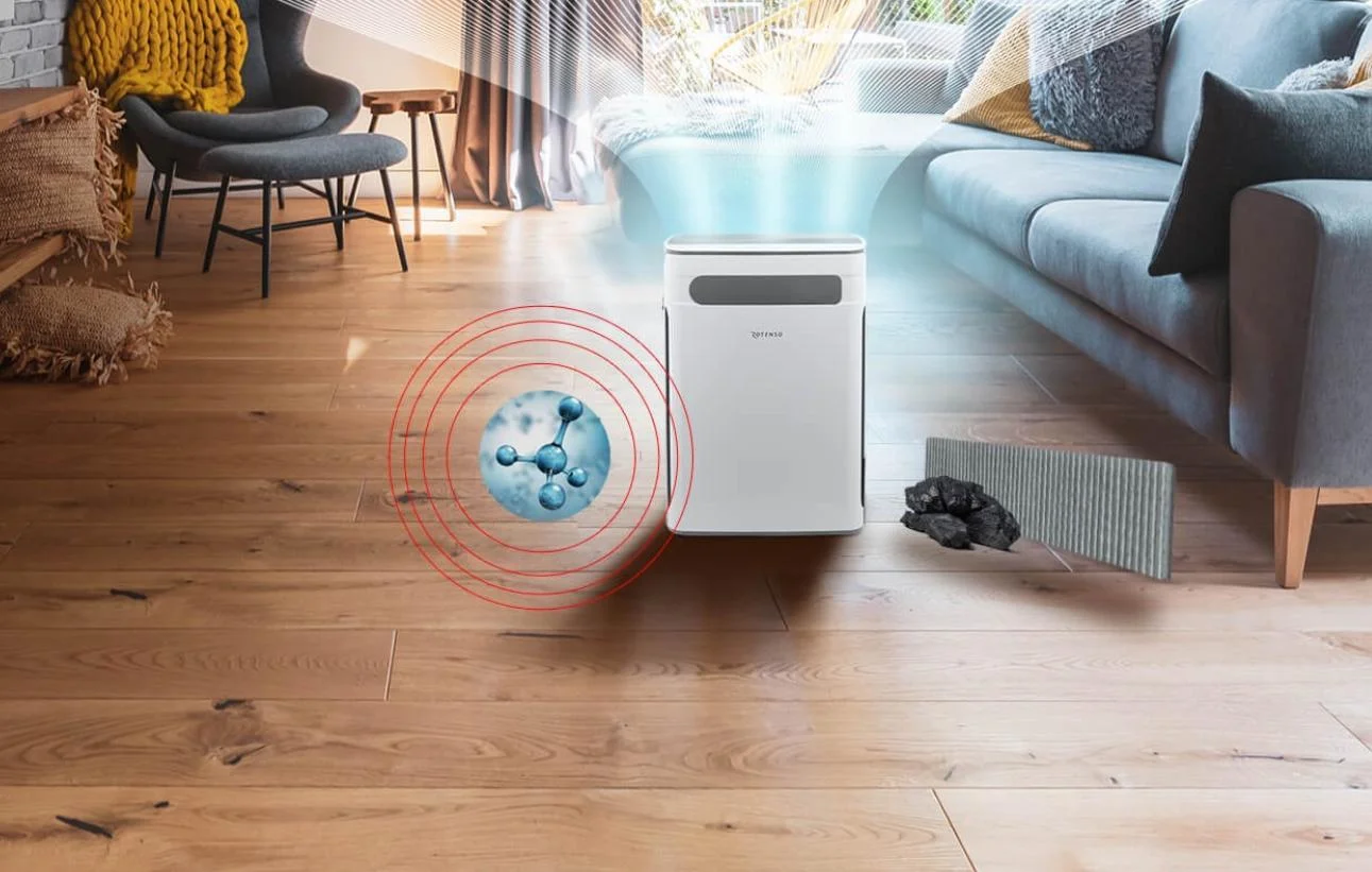 Filtr z aktywnym węglem iAIR, który usuwa nieprzyjemne zapachy - w trosce o Twój najwyższy możliwy komfort!