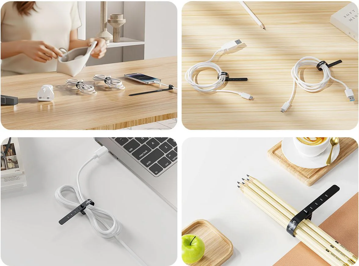 Organizer do kabli Unitek FlexiTie Zestaw silikonowych opasek kablowych