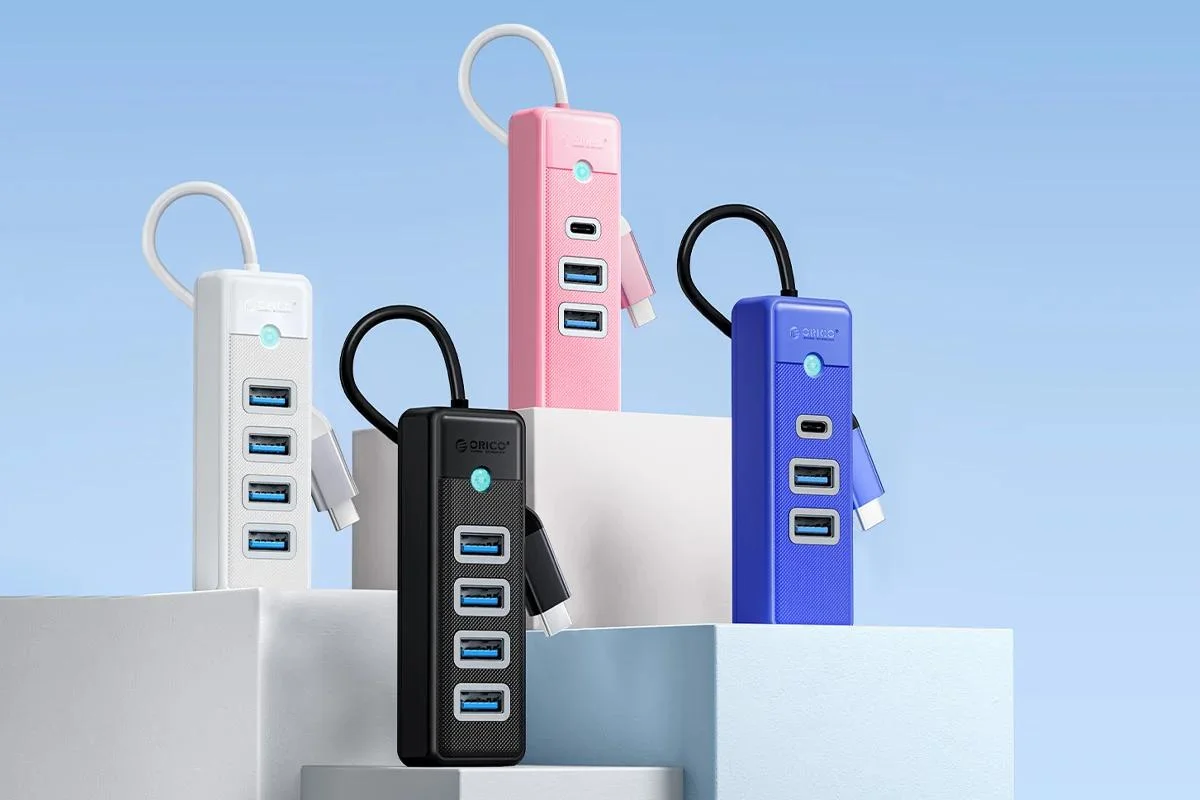 Orico Hub USB-C 4x USB-A 3.1 czarny