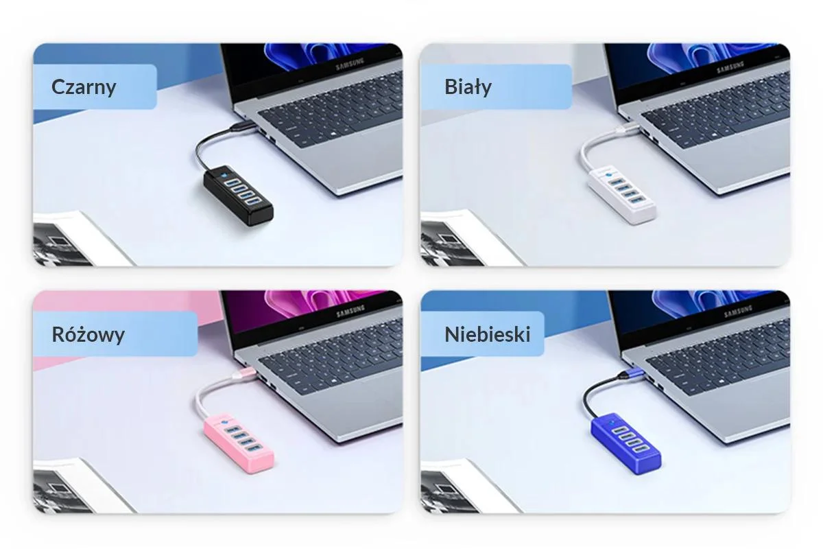 Orico Hub USB-C 4x USB-A 3.1 czarny