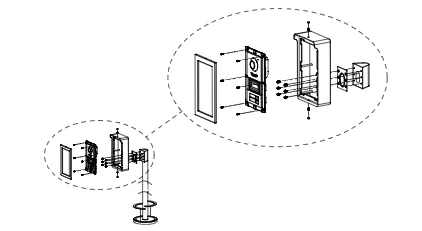 OSŁONA PRZECIWDESZCZOWA ZE SŁUPKIEM PIONOWYM DAHUA VTM01R2