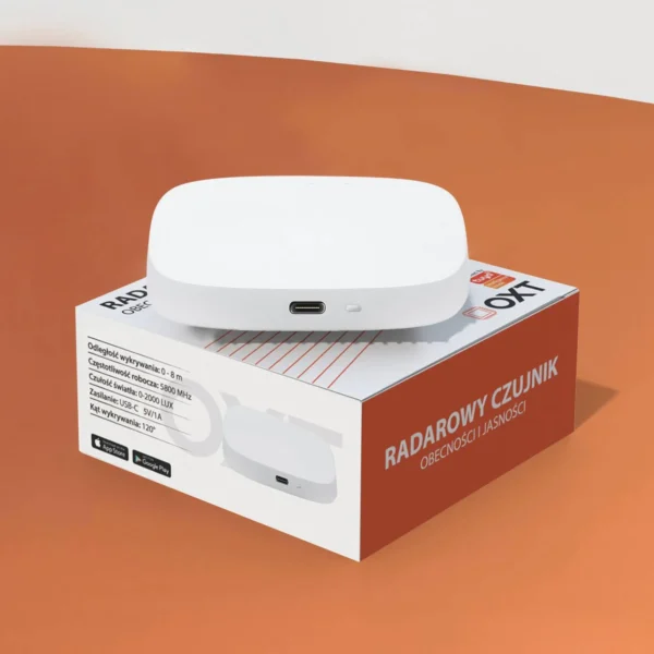 oxt czujnik radar obecnosci jasnosci usb zigbee tuya t165 dc4e08f2461f4527bdbd0abcb1088302