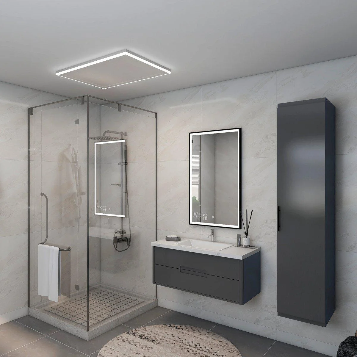 Panel grzewczy IR CRONOS® Graphene LED CGL-420TP White Cool - promiennik podczerwieni z prostym montażem