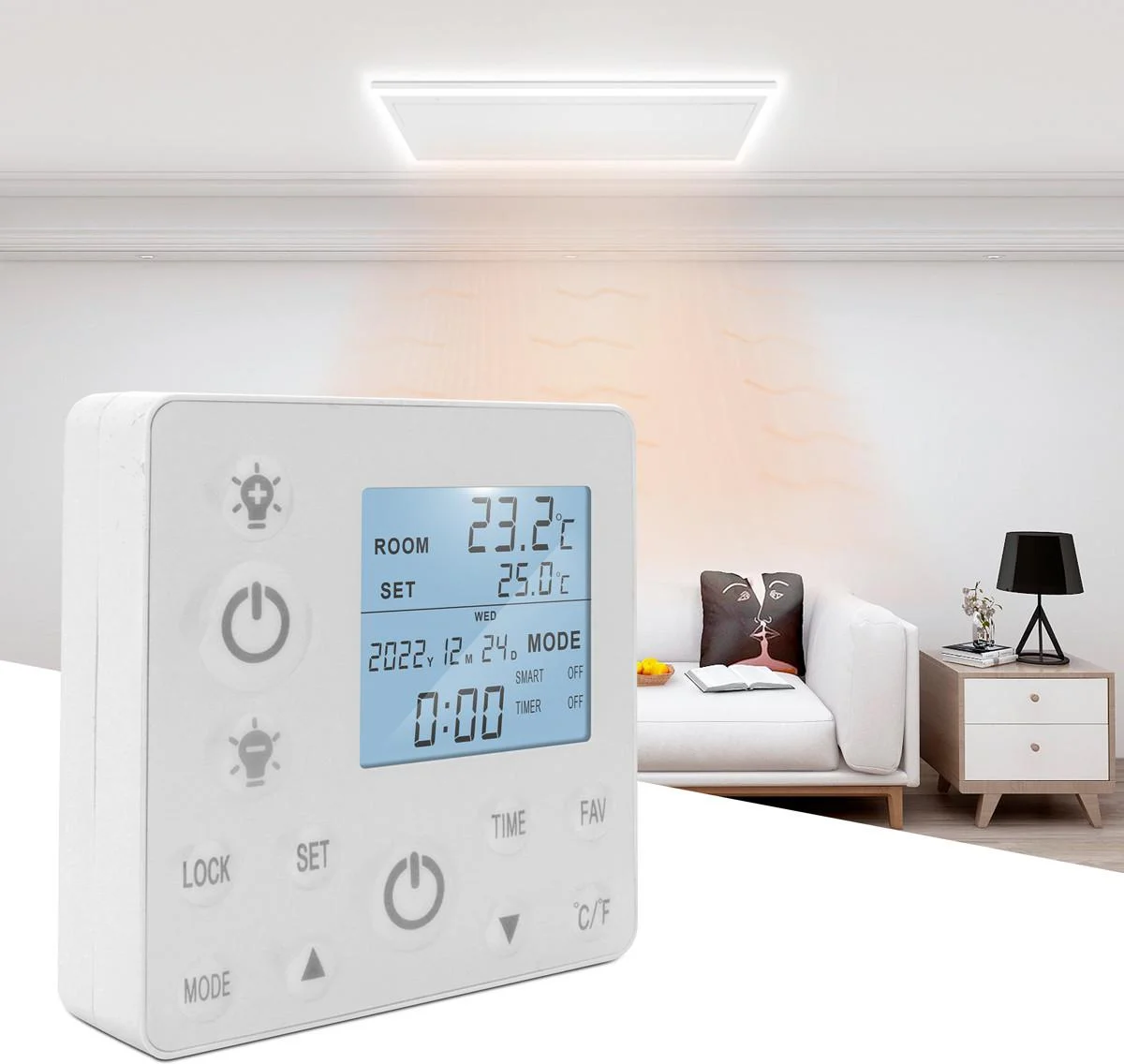 Panel grzewczy IR CRONOS Graphene LED CGL-420TP White Cool