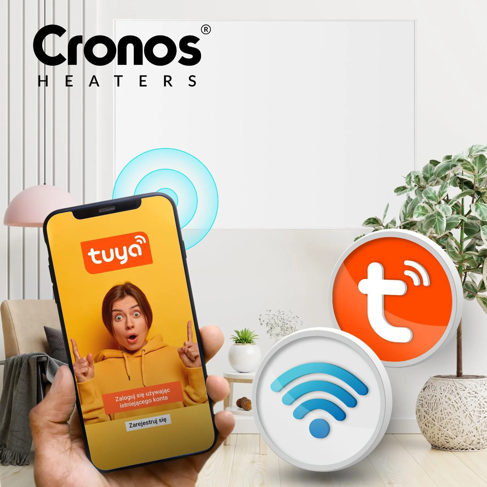 CRONOS® Synthelith PRO CRP-600TWP Grey - promiennik podczerwieni 600W z możliwością sterowania poprzez smartfon