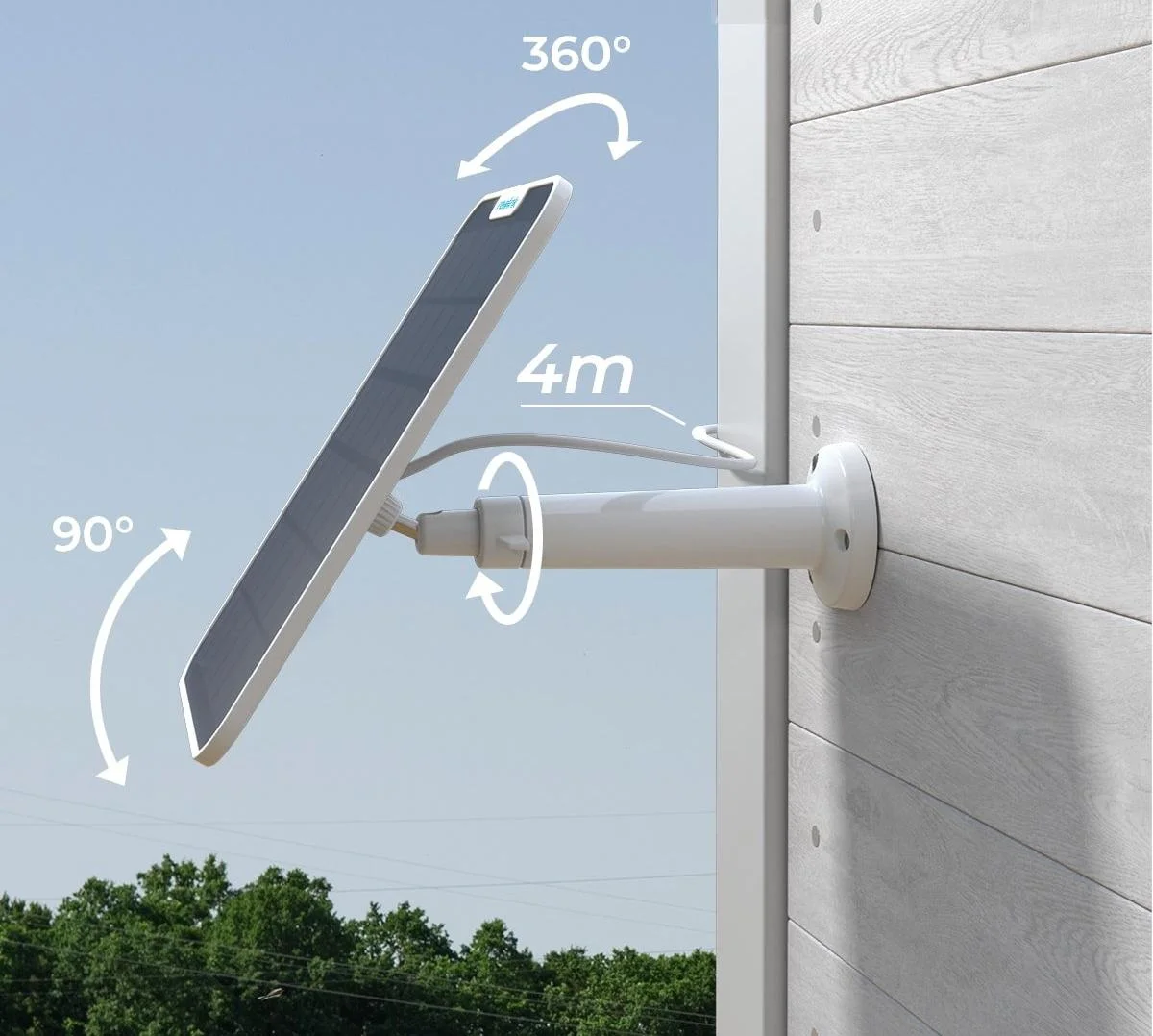 Panel solarny do zasilania kamer Reolink 2 5,8W - regulowany uchwyt, przewód o długości 4m w zestawie