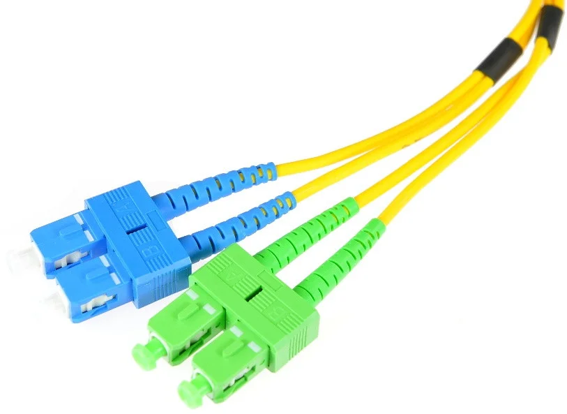 PATCHCORD ŚWIATŁOWODOWY SM 5M DUPLEX 9/125, SC/APC-SC/UPC 3MM