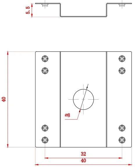 PODKŁADKA UZIEMIAJĄCA POD MODUŁ PANEL PV, CORAB Y_PD0001