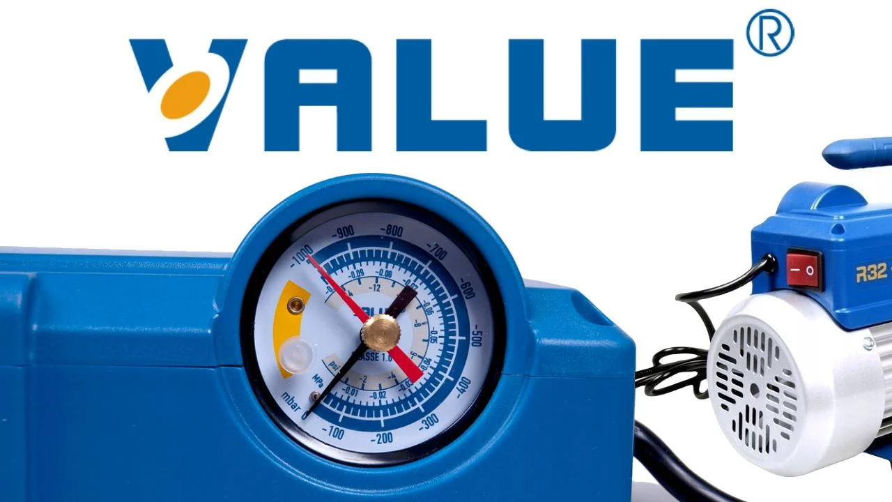 Pompa próżniowa dwustopniowa VALUE V-I220-R32 do pracy z czynnikami chłodniczymi z grupy HFC i HFO - zalety: