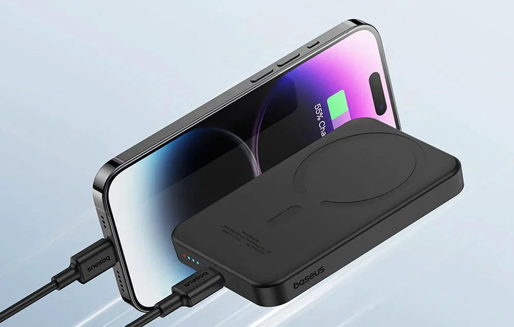 Powerbank Baseus Magnetic Mini P10022107113-00 5000mAh 20W PD ŁADOWANIE INDUKCYJNE Qi USB-C KABEL USB-C